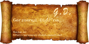 Gerzsenyi Diána névjegykártya