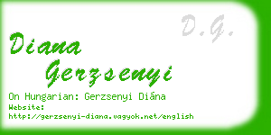 diana gerzsenyi business card